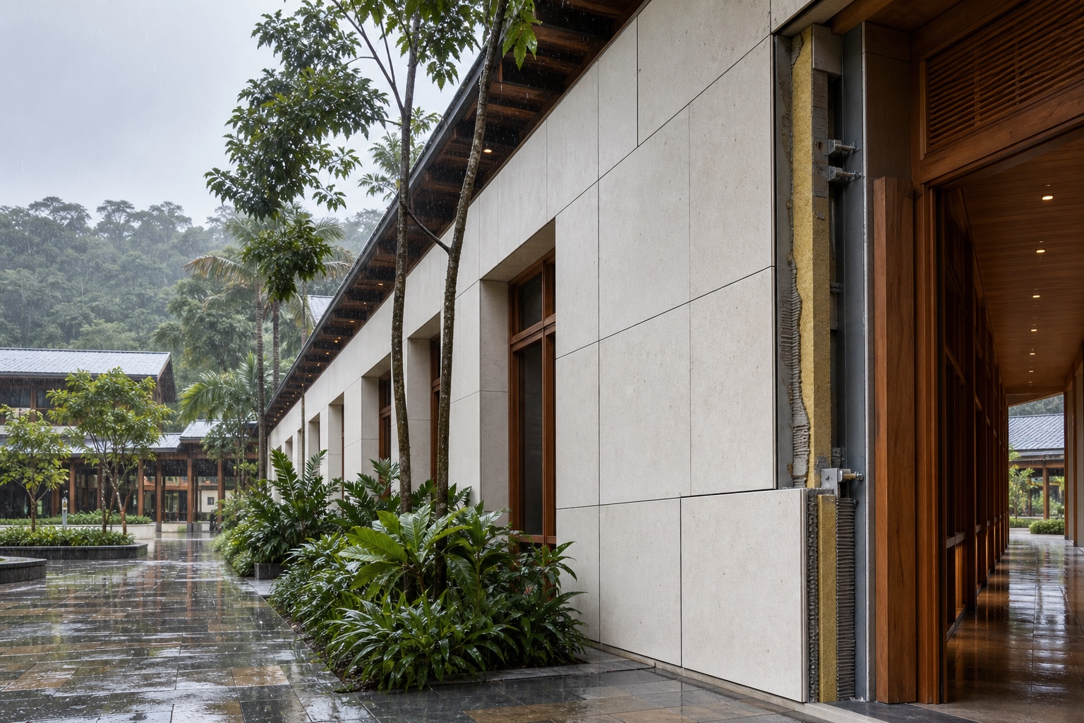 Illustrative High-Performance Low-VOC Insulated Wall Panels application: School and cultural-building facades