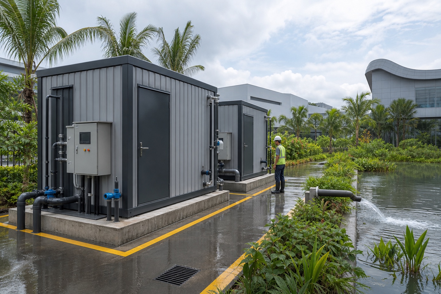 Illustrative Modular Water Treatment & Reuse System application: Industrial parks