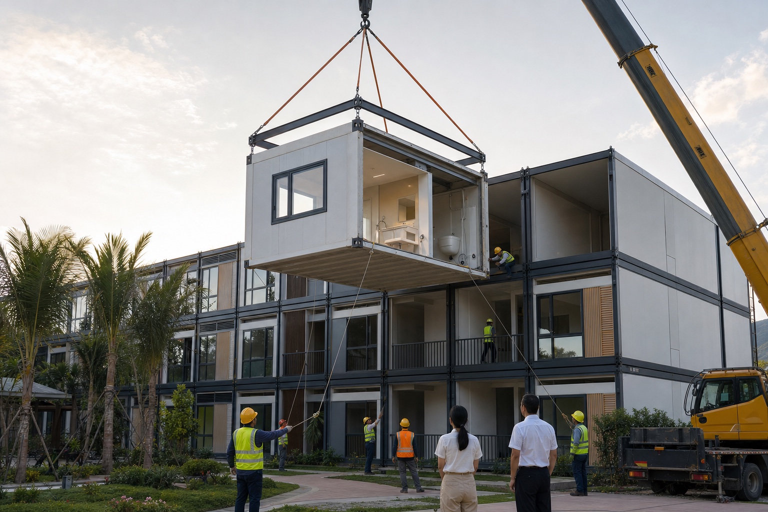 Illustrative PPVC Prefabricated Modular Building System application: Worker and staff accommodation