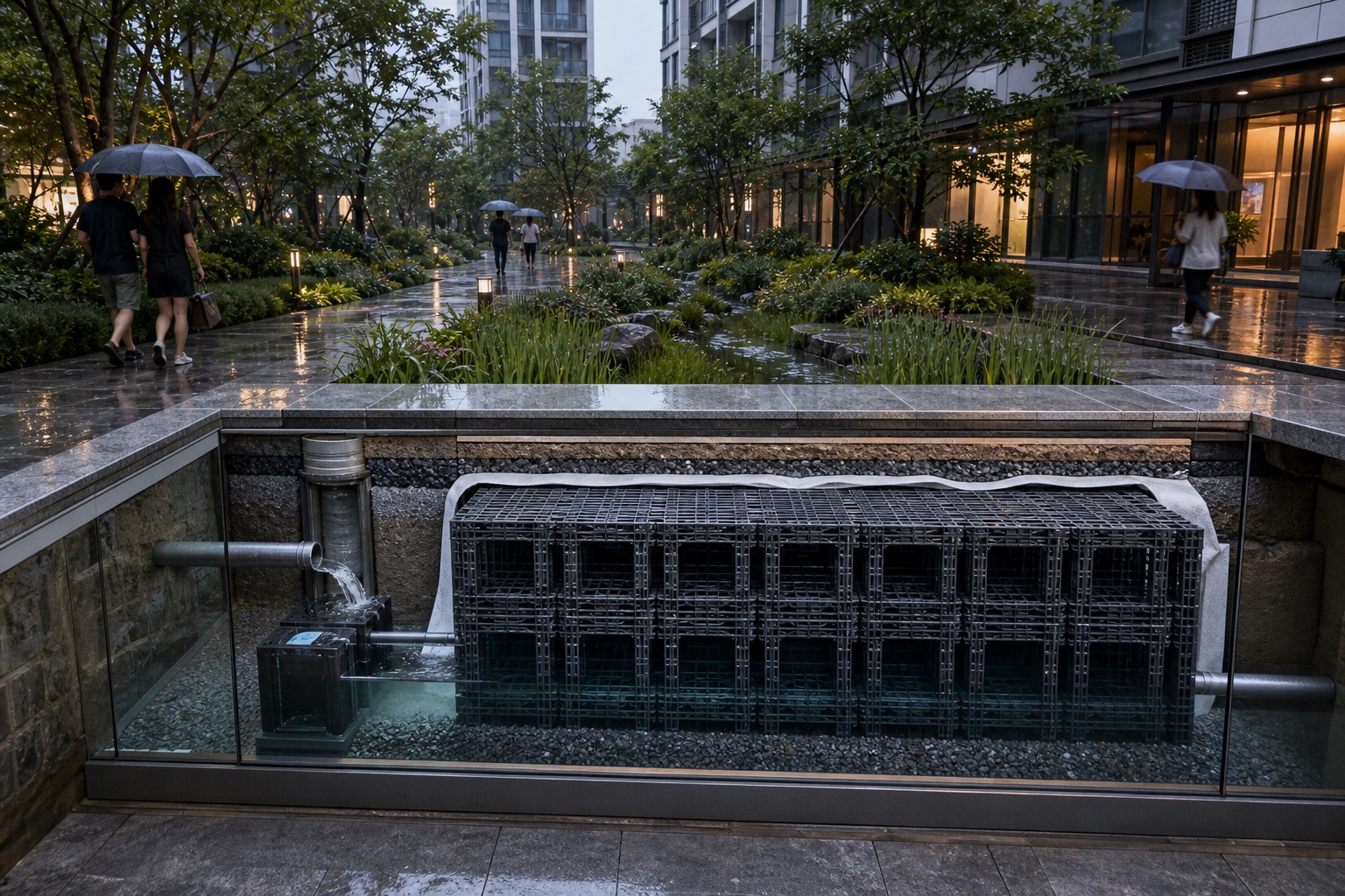 Illustrative Sponge City & Resilient Underground Drainage application: New-capital and civic infrastructure